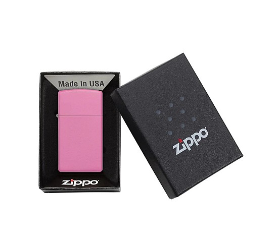 Zippo slim pink matte giftbox