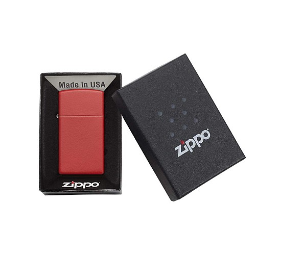 Zippo slim red matte giftbox