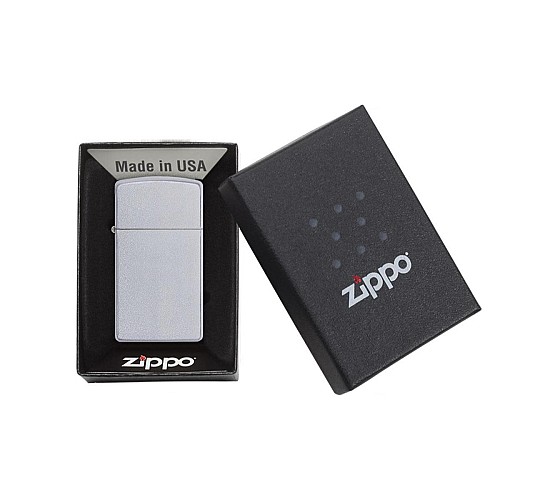 Zippo slim satin chrome giftbox