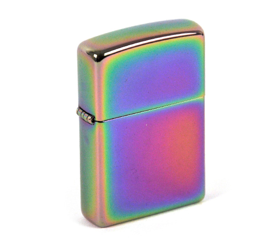 Metalen aansteker in een spectrum (glanzend olieachtig) kleuren