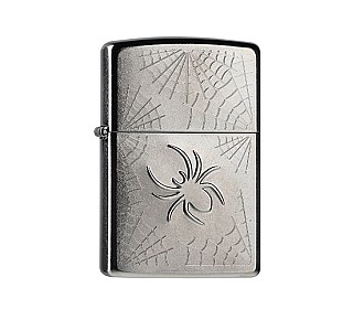 Zippo Stamped Spider Web