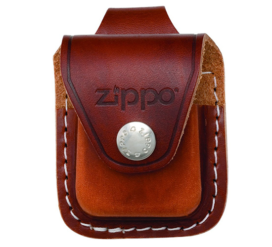 Zippo’s genuine leather brown lighter loop pouch