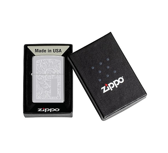 Doosje met de Venetian (chrome) van Zippo