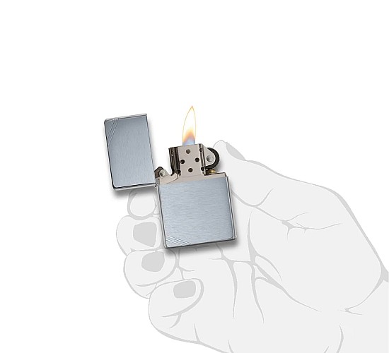 Zippo vintage chrome brushed slashes
