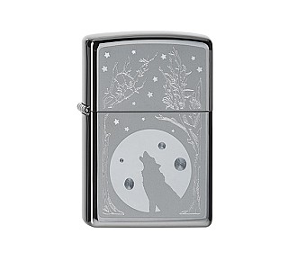 Zippo Wolf and Moon