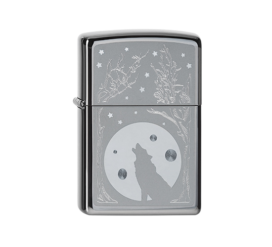 Zippo wolf and moon