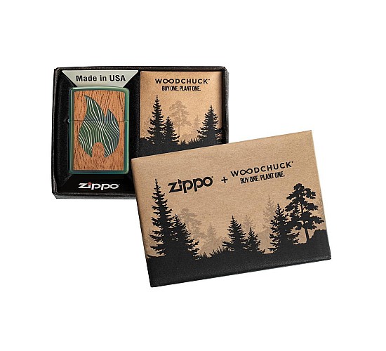 Zippo woodchuck flame doosje