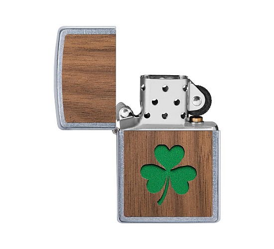 Zippo woodchuck kleeblatt open