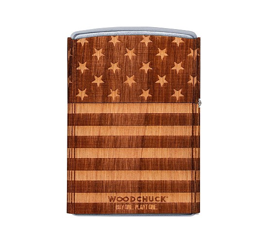 Zippo woodchuck usa american flag wrap