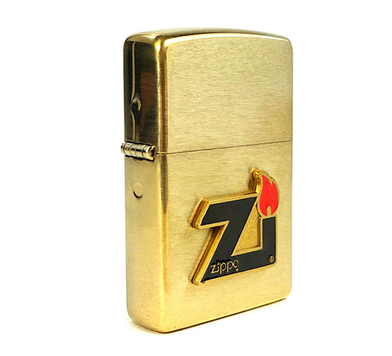 Messing aansteker met ZI flame logo van zippo